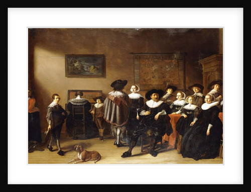 A Group Portrait in an Interior by Anthonie (1601-73) Palamedesz