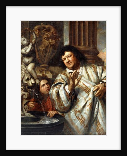 Portrait of Admiral Cornelius Tromp and an Attendant beside a Fountain by Heironymous Van Orley