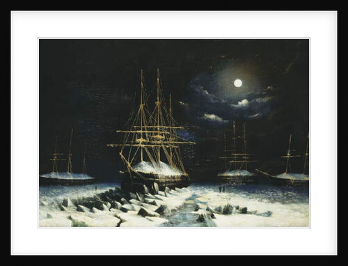 The British Naval Franklin Search Expedition: H.M.S Resolute, Assistance, Intrepid and Pioneer wintering in the Arctic, 1850-51 by William Henry (attr. to) Browne