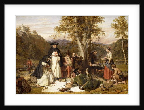The Monks of Melrose made good kaill on Fridays when they fasted, They neither wanted beef nor ale, As long as their neighbours lasted by Charles Landseer