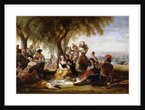 A Fiesta Scene, on the Lido, near Venice, 1848 by Robert McInnes