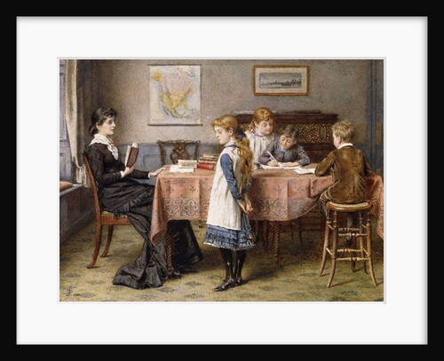 The Lesson, 1892 by George Goodwin Kilburne