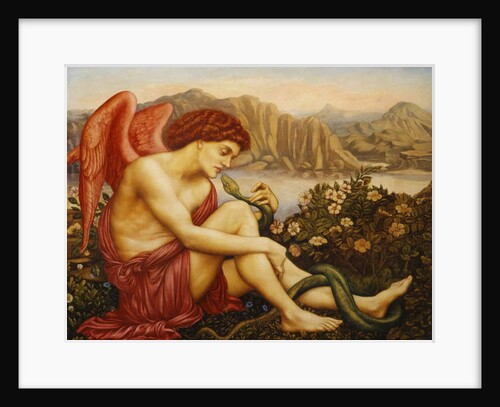 Angel with Serpent, 1870s by Evelyn De Morgan