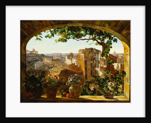 Piazza Barberini, Rome, 1830 by Karl von Bergen