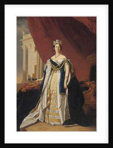 Portrait of Queen Victoria in coronation robes by Franz Xaver Winterhalter