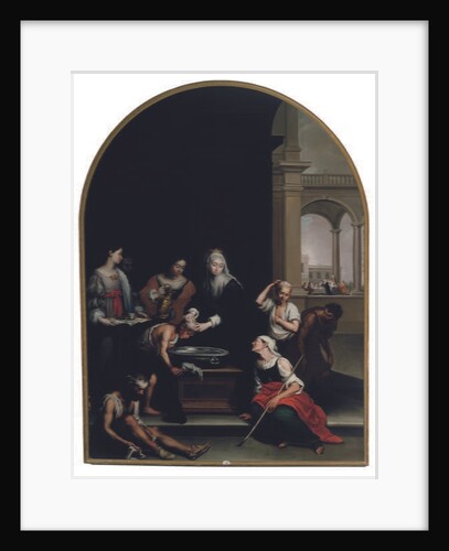 The Charity of Saint Isabel of Hungary, after Murillo by Francisco Augustin y Grande