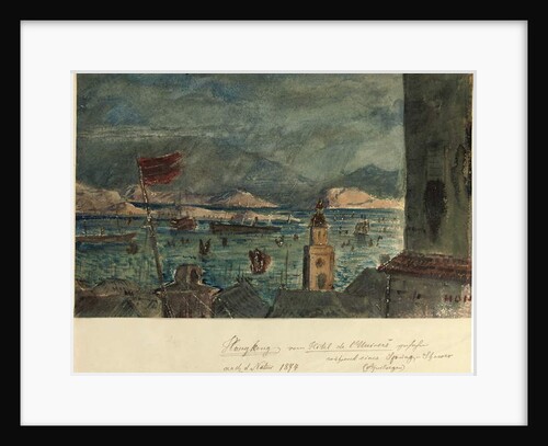 Hong Kong from Hotel de l'Univers: April in Asia, 1874 by German School