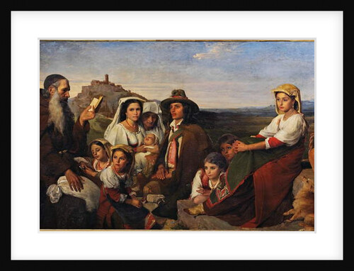 A Sermon, a monk preaching in the Roman campagna by John Leslie