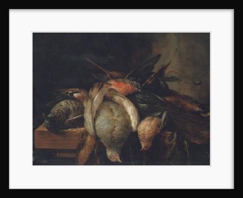 Dead birds on a ledge, 1651 by Cornelis van Lelienbergh