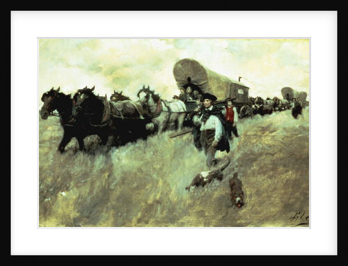 The Connecticut Settlers Entering the Western Reserve, 1795 by Howard Pyle