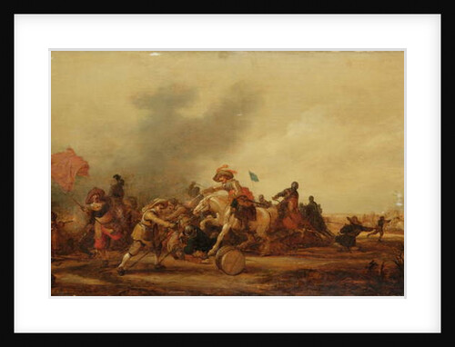 An engagement between cavalry and footsoldiers, 1634 by Jan Martszen de Jonge