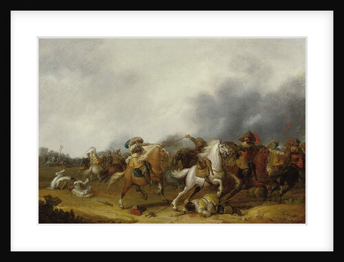 A cavalry skirmish, 1634 by Palamedes Palamedesz