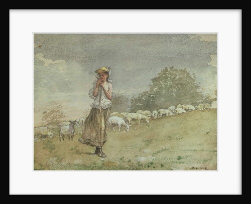 Tending Sheep, Houghton Farm, c.1878-79 by Winslow Homer