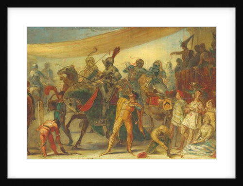 Knights preparing for a tournament by John Everett (circle of) Millais