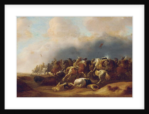 A cavalry engagement by Palamedes Palamedesz