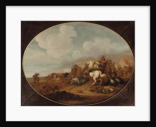 A cavalry skirmish by Jan Martszen de Jonge