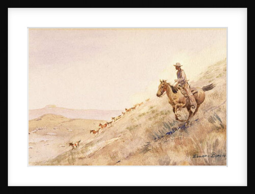 Rounding Up Horses by Edward Borein