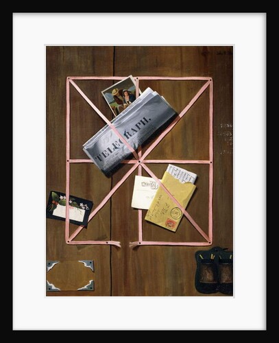 Rack picture with Telegraph, Letter and Postcards, 1880 by John Frederick Peto
