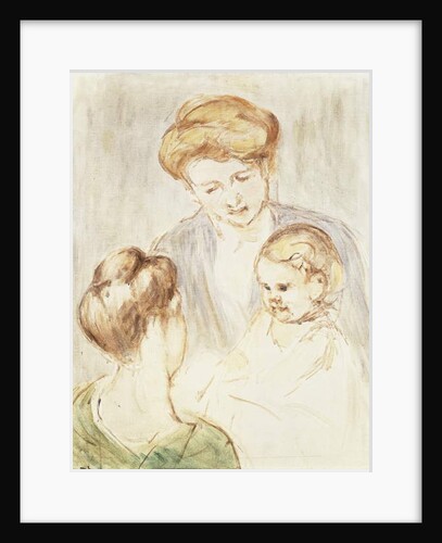 Smiling Baby with Two Girls by Mary Stevenson Cassatt