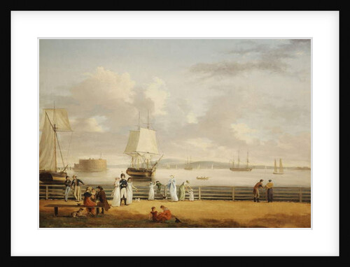 The Battery and Harbour, New York, c.1811-1812 by Thomas Birch