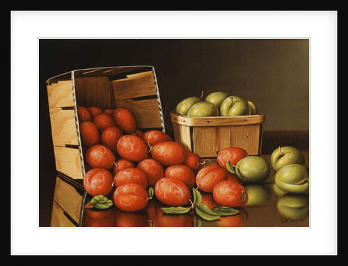 Baskets of Plums by Levi Wells Prentice