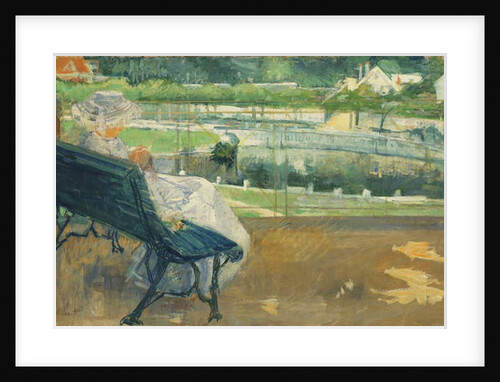 Lydia Seated on a Porch, Crocheting, c.1881 by Mary Stevenson Cassatt