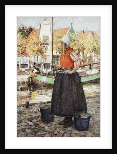 Woman Along Canal by George Hitchcock