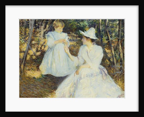 Mother and Child in Pine Woods by Edmund Charles Tarbell
