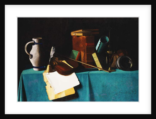 Tabletop with Violin by John Frederick Peto