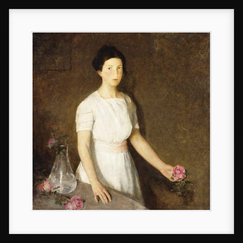 Girl with Red Rose by Charles Webster Hawthorne