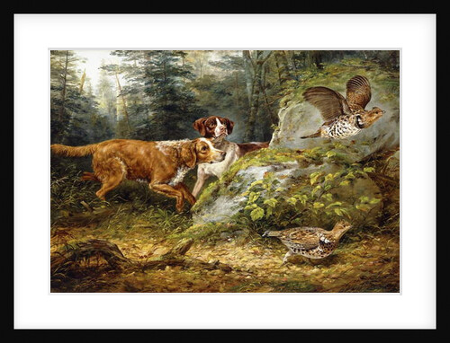 Flushed: Ruffed Grouse Shooting, 1857 by Arthur Fitzwilliam Tait