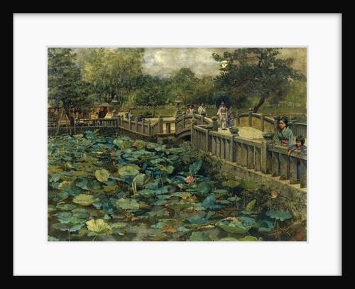 Lotus Pond, Shiba, Tokyo, 1886 by Theodore Wores