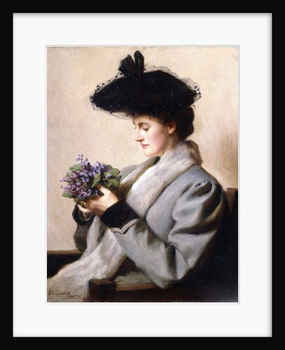 The Nosegay of Violets - Portrait of a Woman, 1905 by William Worcester Churchill