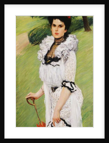 The White Dress - Portrait of a Young Woman in a Park, 1903 by William Thomas Smedley