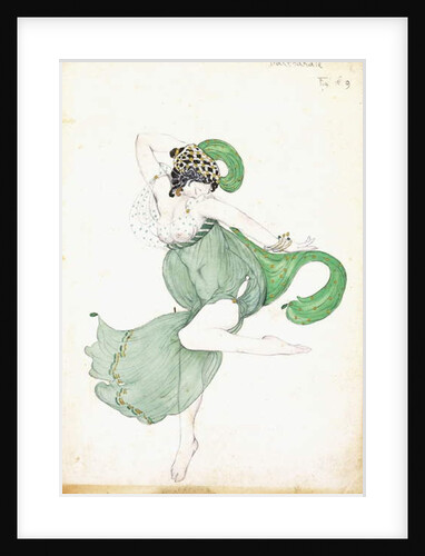 Costume design for 'Bacchanale', soloist ballerina by Leon Bakst