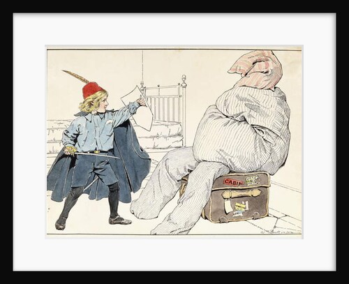 The Knight Errant fending off his foe, 1906 by William Parkinson