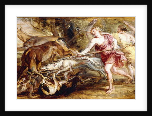 Diana and her Nymphs Hunting - a modello by Peter Paul Rubens