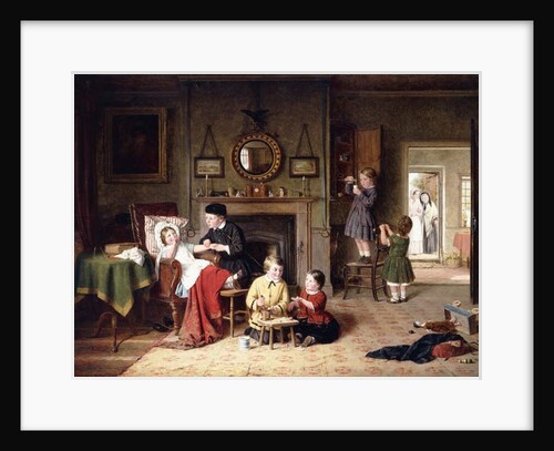 Playing Doctor, 1863 by Frederick Daniel Hardy
