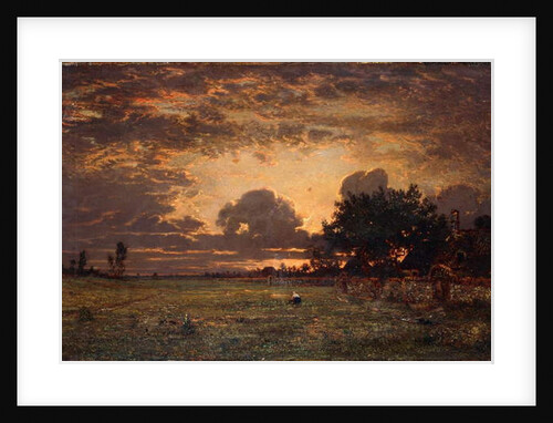 Sunset over the Plain of Barbizon by Thomas Rowlandson