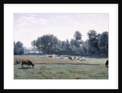 Marcoussis - Cows Grazing, 1845-50 by Jean Baptiste Camille Corot