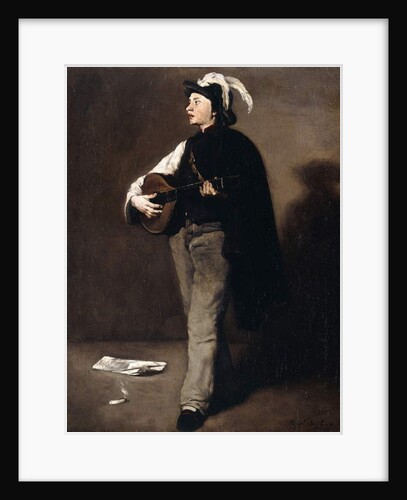 The Mandoline Player, 1862 by Auguste Theodule Ribot