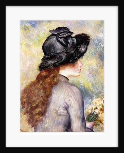 Young Girl holding a Bouquet of Tulips, c.1878 by Pierre Auguste Renoir