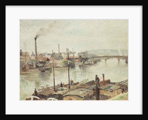 The Port of Rouen, 1883 by Camille Pissarro