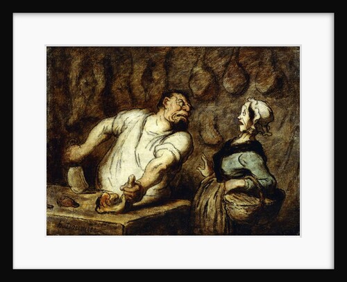 The Butcher at the Montmartre Market, 1857-58 by Honore Daumier