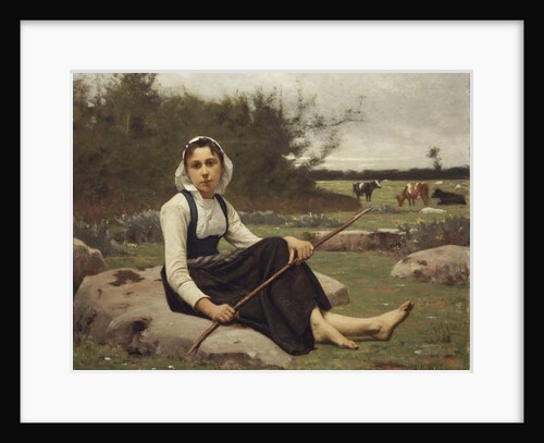 Shepherdess, 1890 by François Alfred Delobbe