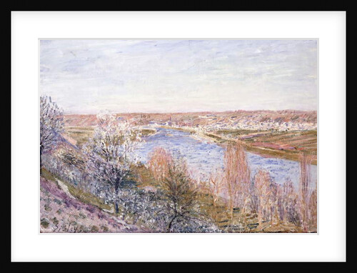 The Village of Champagne at Sunset-April, 1885 by Alfred Sisley