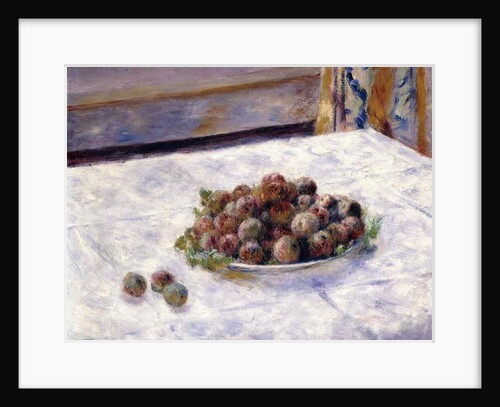 Still Life, Prunes on a Plate, c.1884 by Pierre Auguste Renoir
