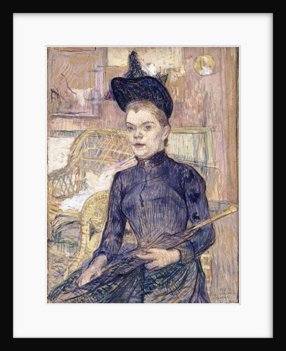 The Woman in the Black Hat, Deaf Berthe, 1890 by Henri de Toulouse-Lautrec