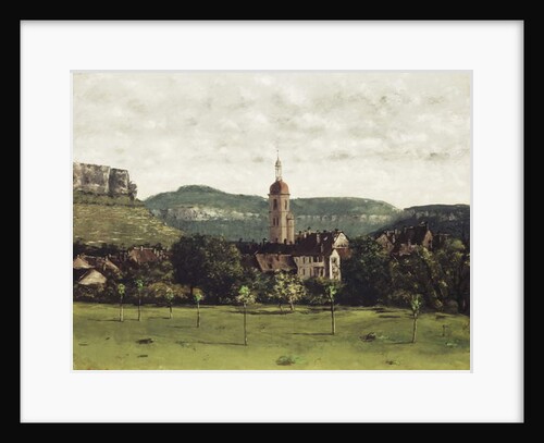 View of Ornans and its Bell Tower, c.1858 by Gustave Courbet