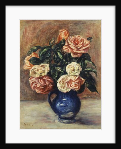 Roses in a Blue Vase, c.1900 by Pierre Auguste Renoir